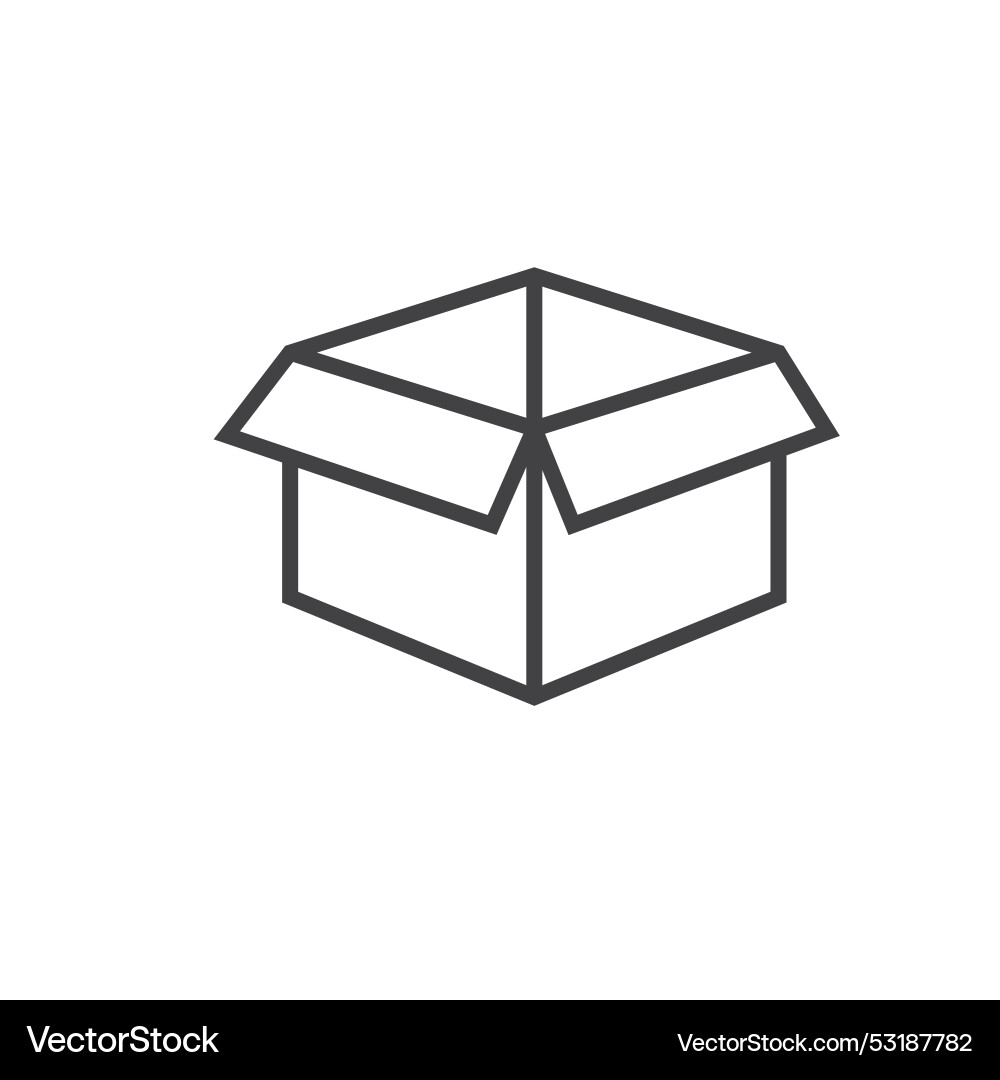 Empty cardboard box open icon element design Empty cardboard box open icon element design Vector Image