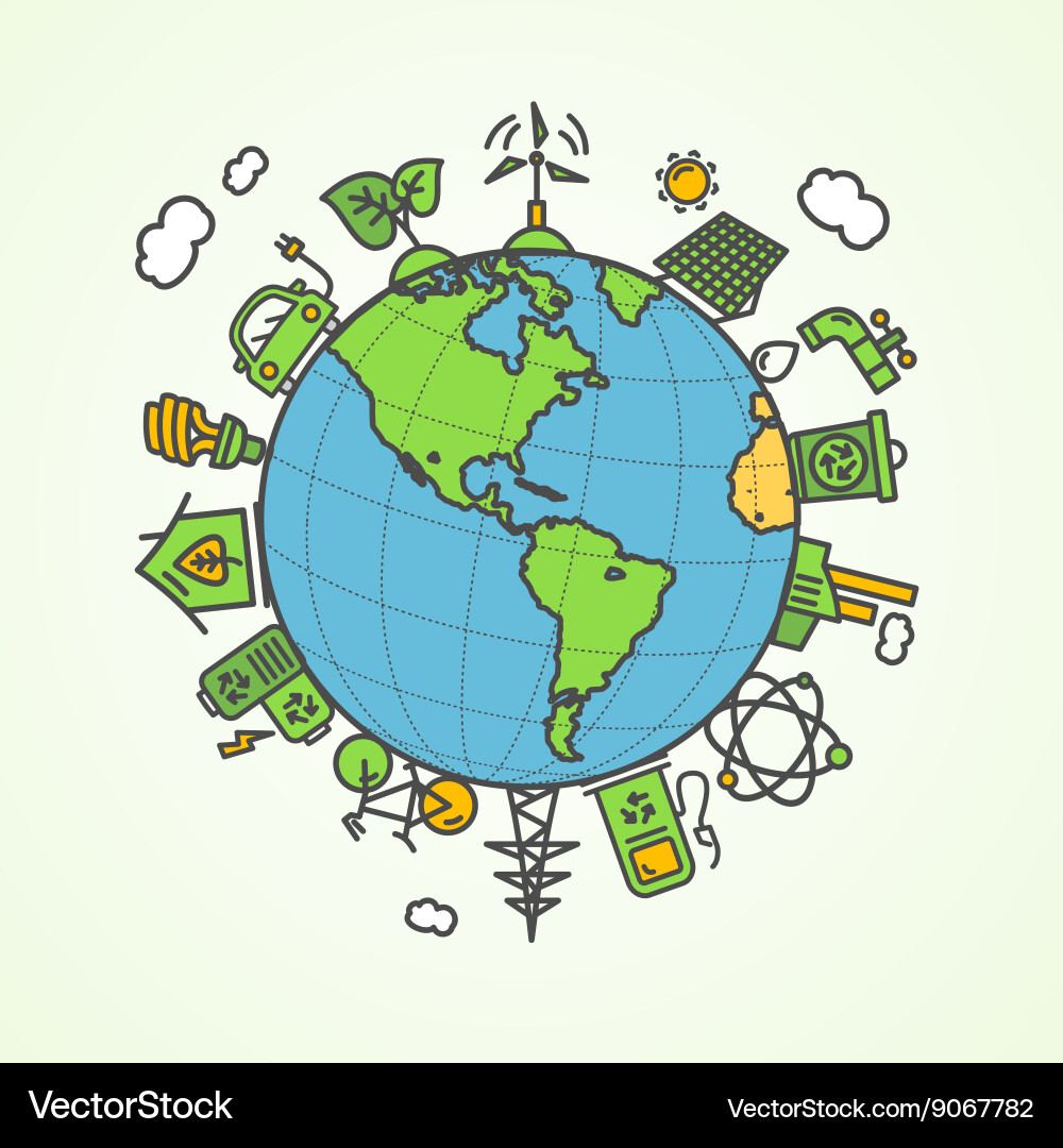 Environment concept Royalty Free Vector Image - VectorStock