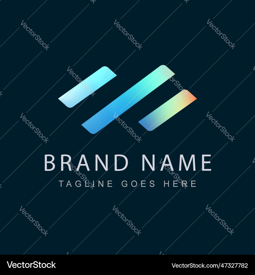 Gradient minimal logo design template Gradient minimal logo design template vector image