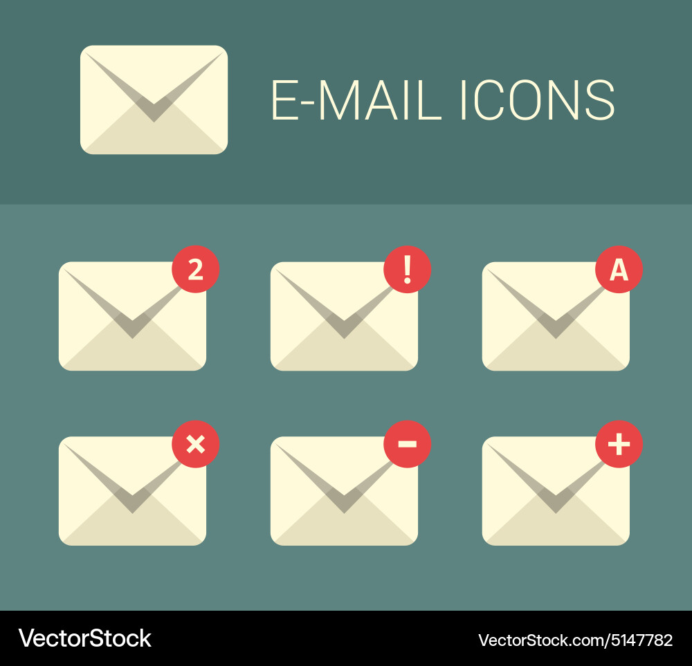 Mail design elements for website Vector Image