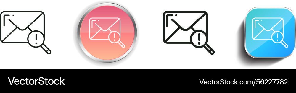 Mail-Symbol dünn linear regelmäßig und Knopf Stil Mail-Symbol dünn linear regelmäßig und Knopf Stil vektorbild