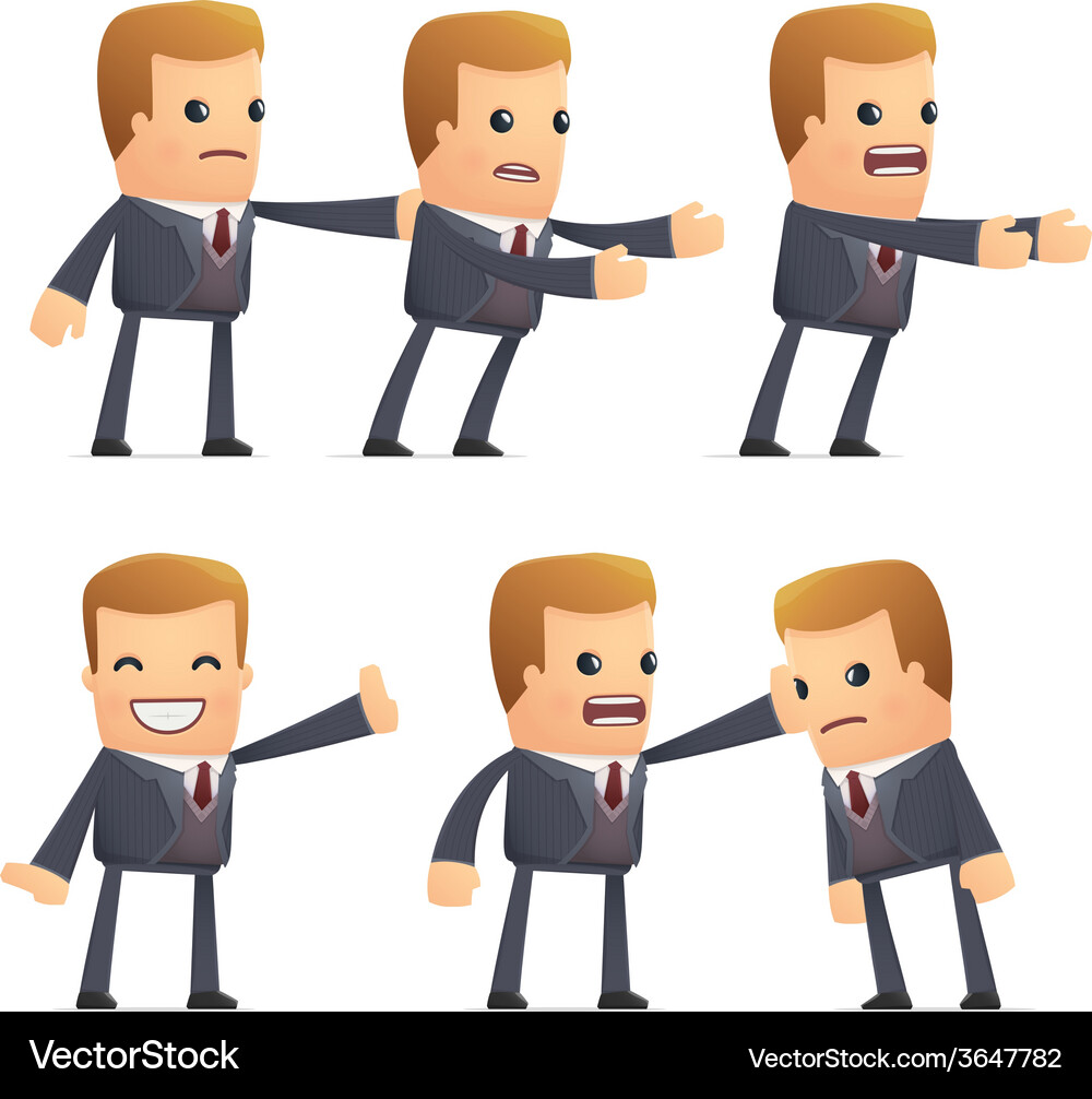 Set of advisor character in different poses Vector Image