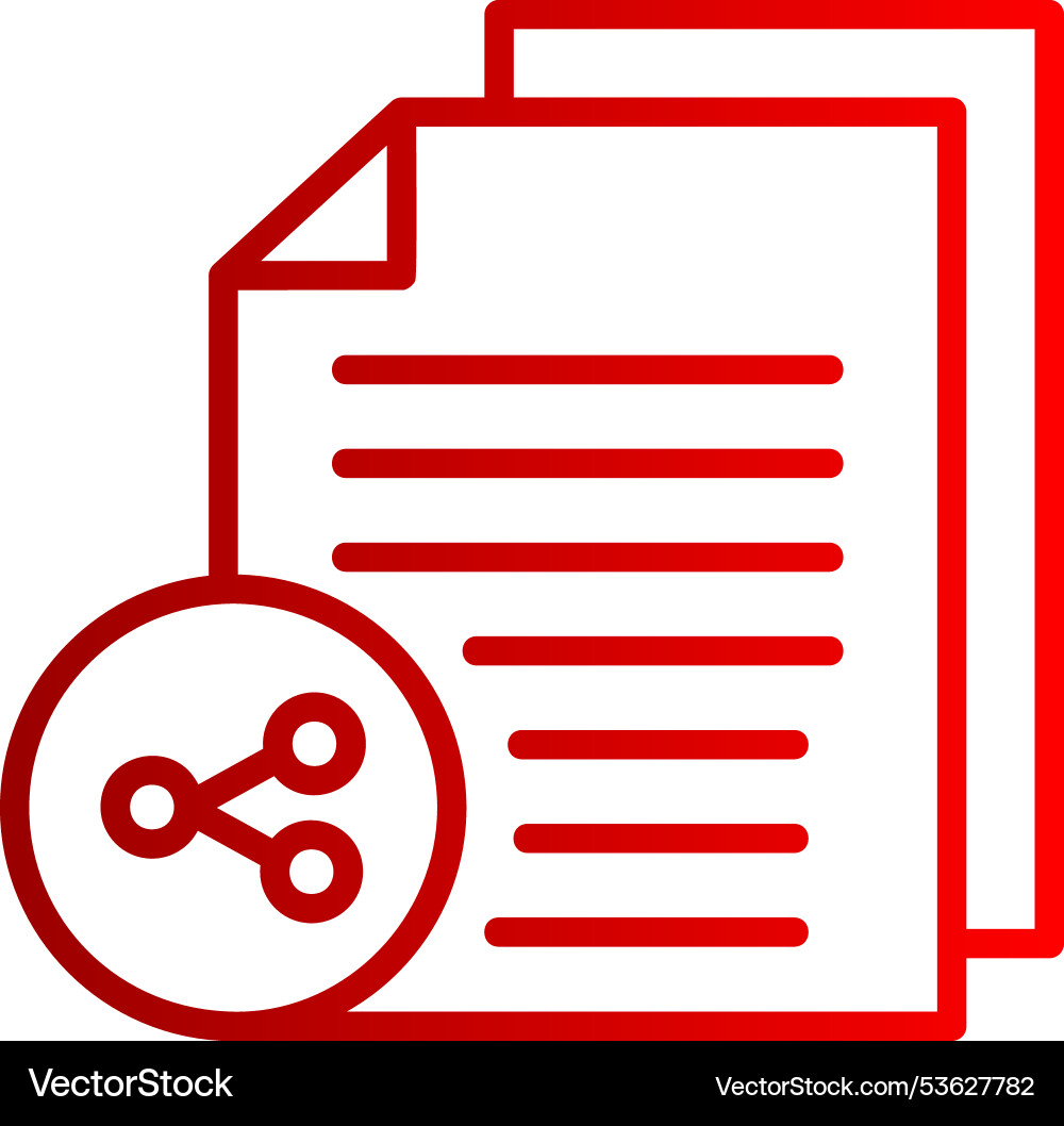 Share file line gradient icon Vector Image