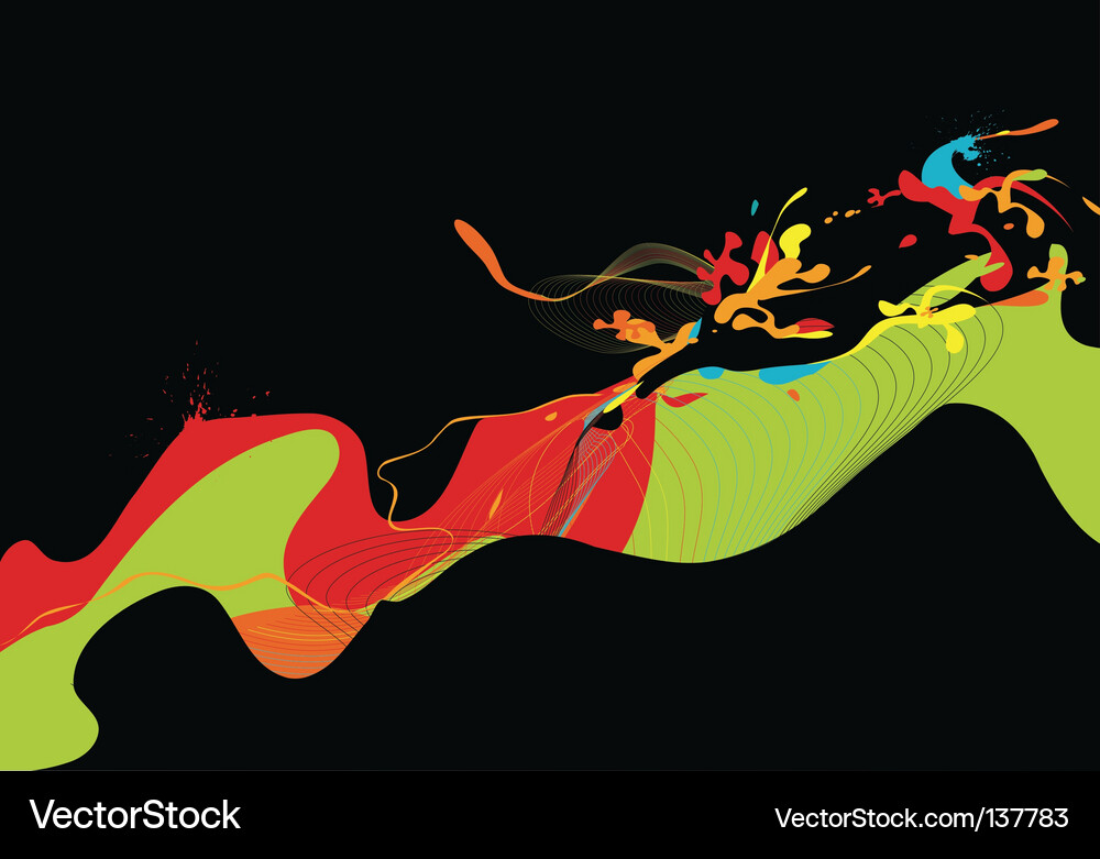 Dynamic Color Swirls Vector Image