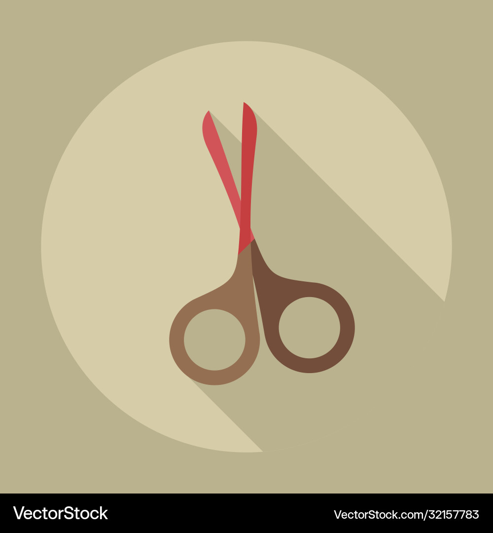 Flat modern design with shadow icons scissors Vector Image