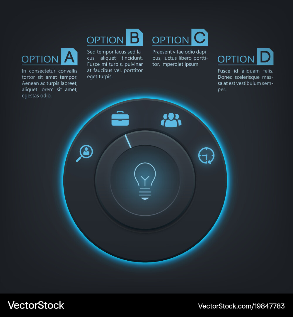 Interactive Data Presentation Template vector image