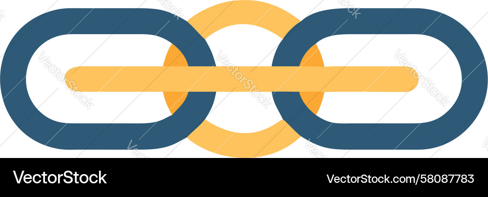 Overlapping Chain Link Icon Vector Image