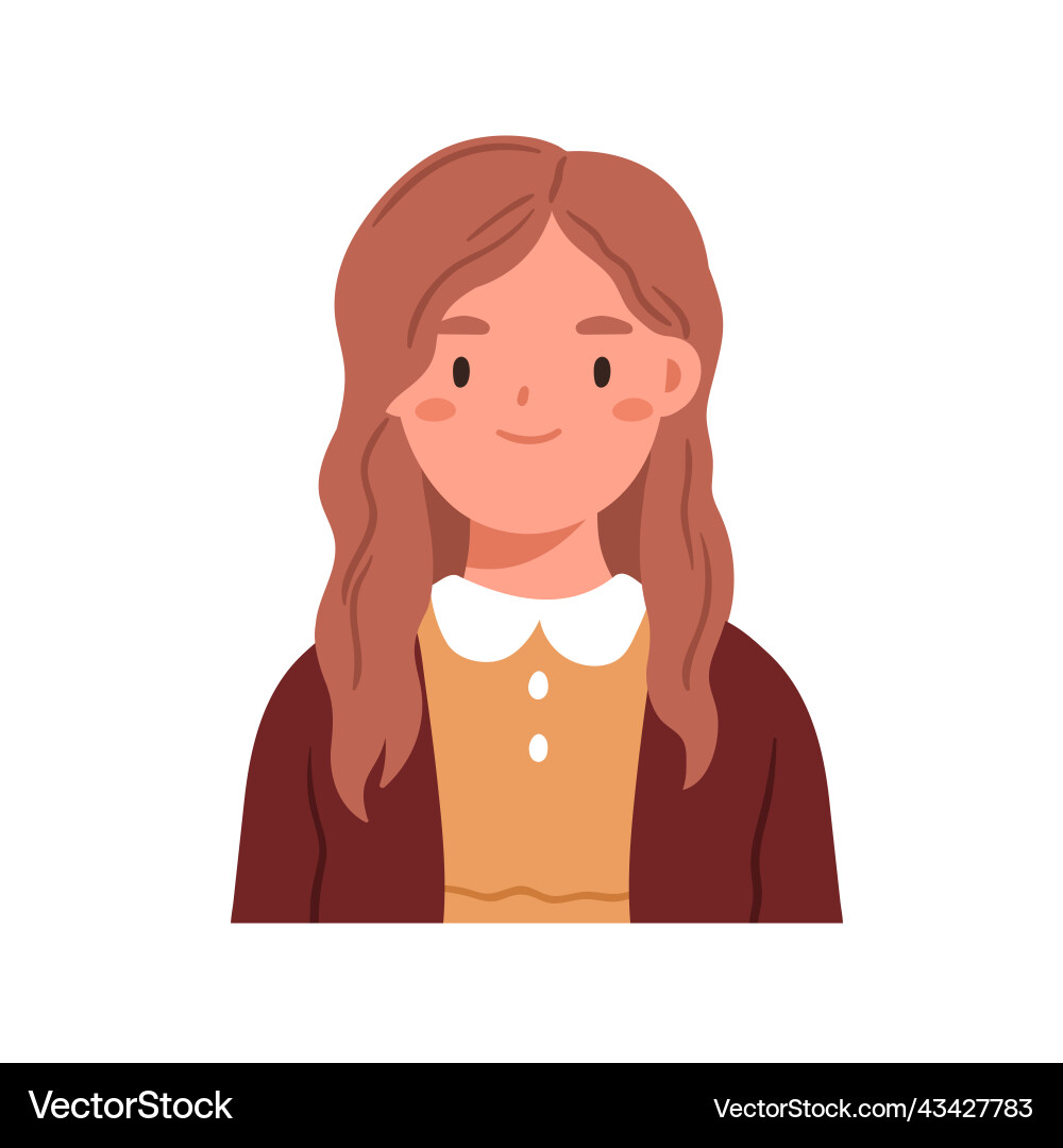 Schulkind Mädchen Gesicht Porträt Lächeln Kind Schulkind Mädchen Gesicht Porträt Lächeln Kind vektorbild