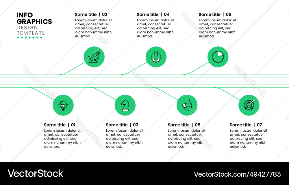 Workflow Split Infographic Template vector image