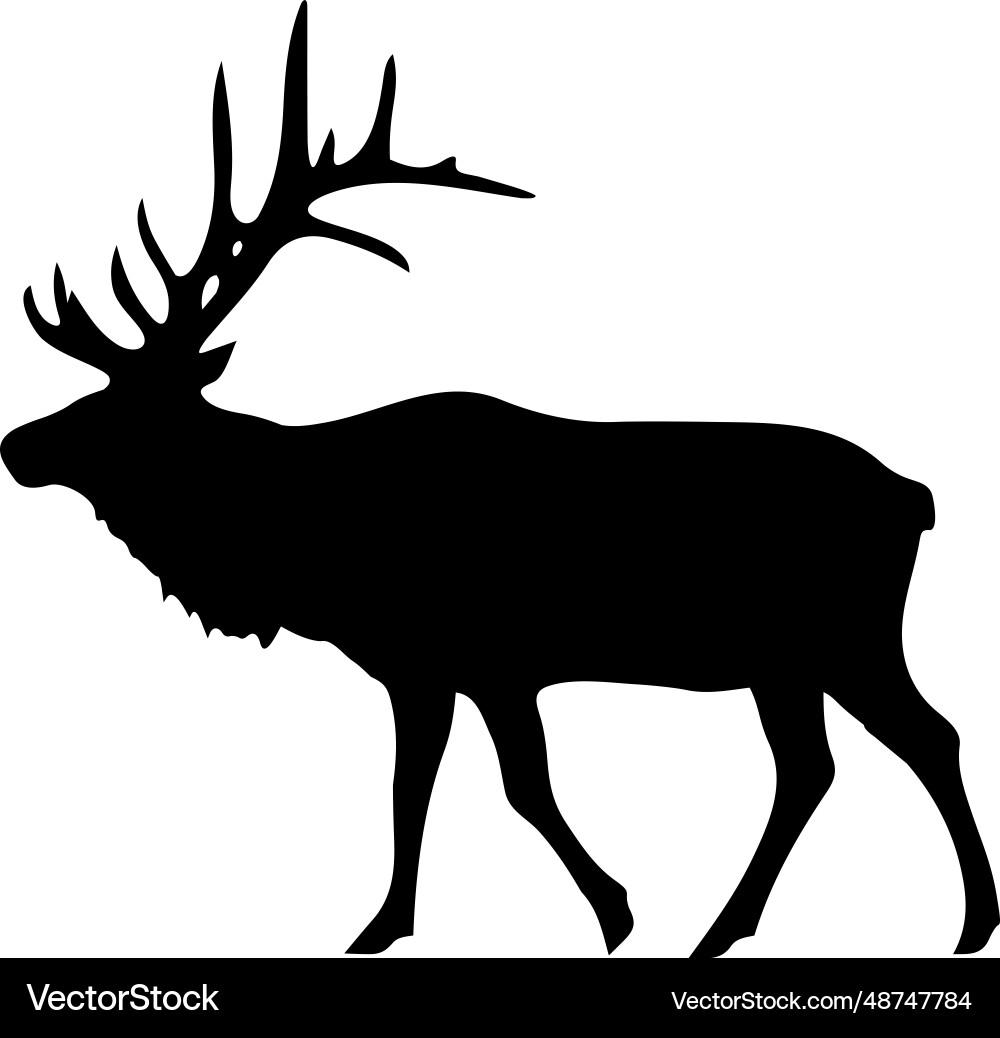 Axis deer silhouette image Royalty Free Vector Image