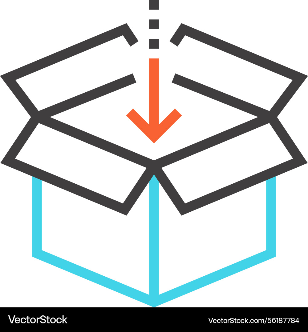 Data storage flat line web icon concept Data storage flat line web icon concept vector image