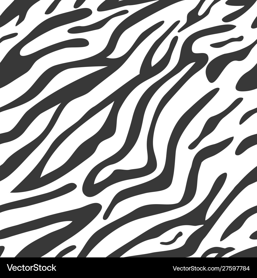 Zebra Print Seamless Pattern vector image