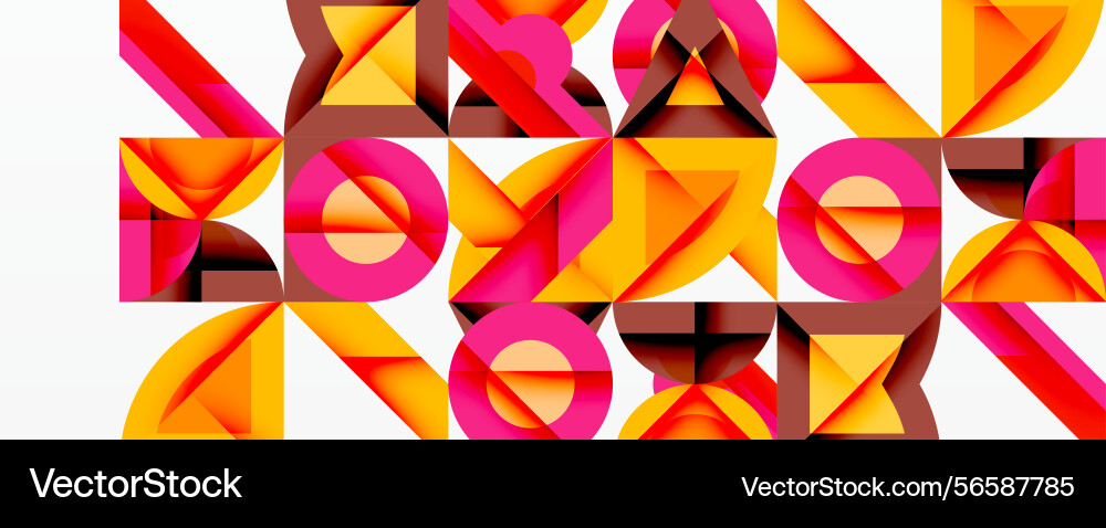 Abstract geometric pattern bold shapes intersect Abstract geometric pattern bold shapes intersect vector image
