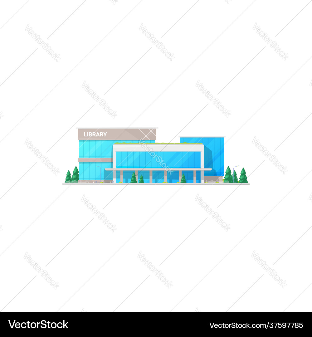 Athenaeum library house city public building icon vector image