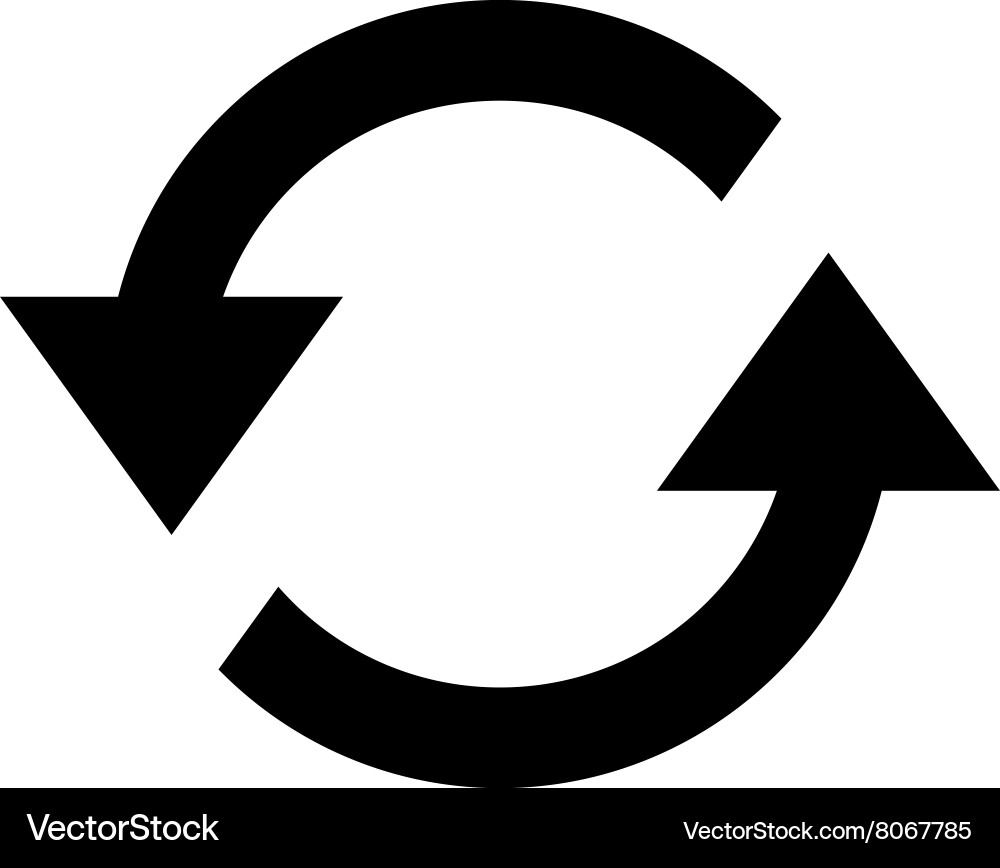 Circular Refresh Arrows Icon vector image