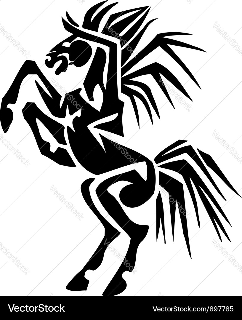 Horse in tribal style Vector Image