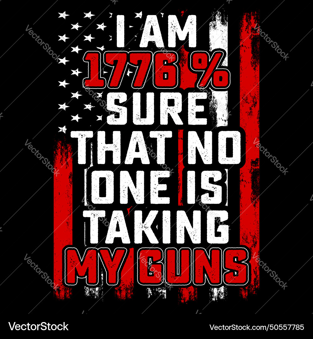 Ich bin 1776 sicher dass niemand meine Waffen einnimmt Ich bin 1776 sicher dass niemand meine Waffen einnimmt vektorbild