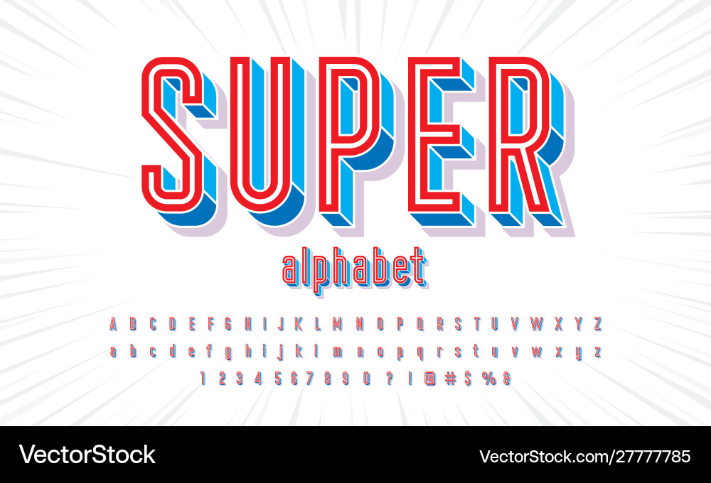 Modern line font vector image