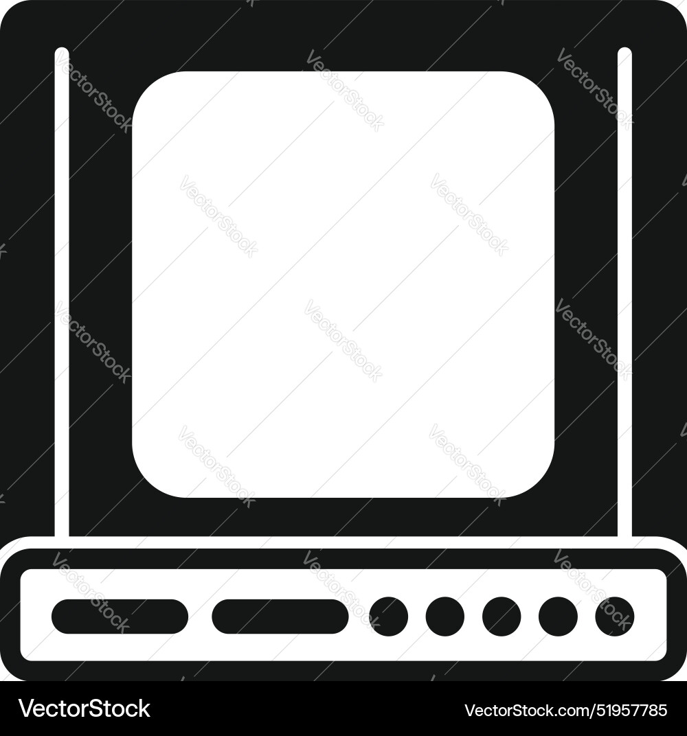 Old computer monitor showing blank screen Old computer monitor showing blank screen vector image