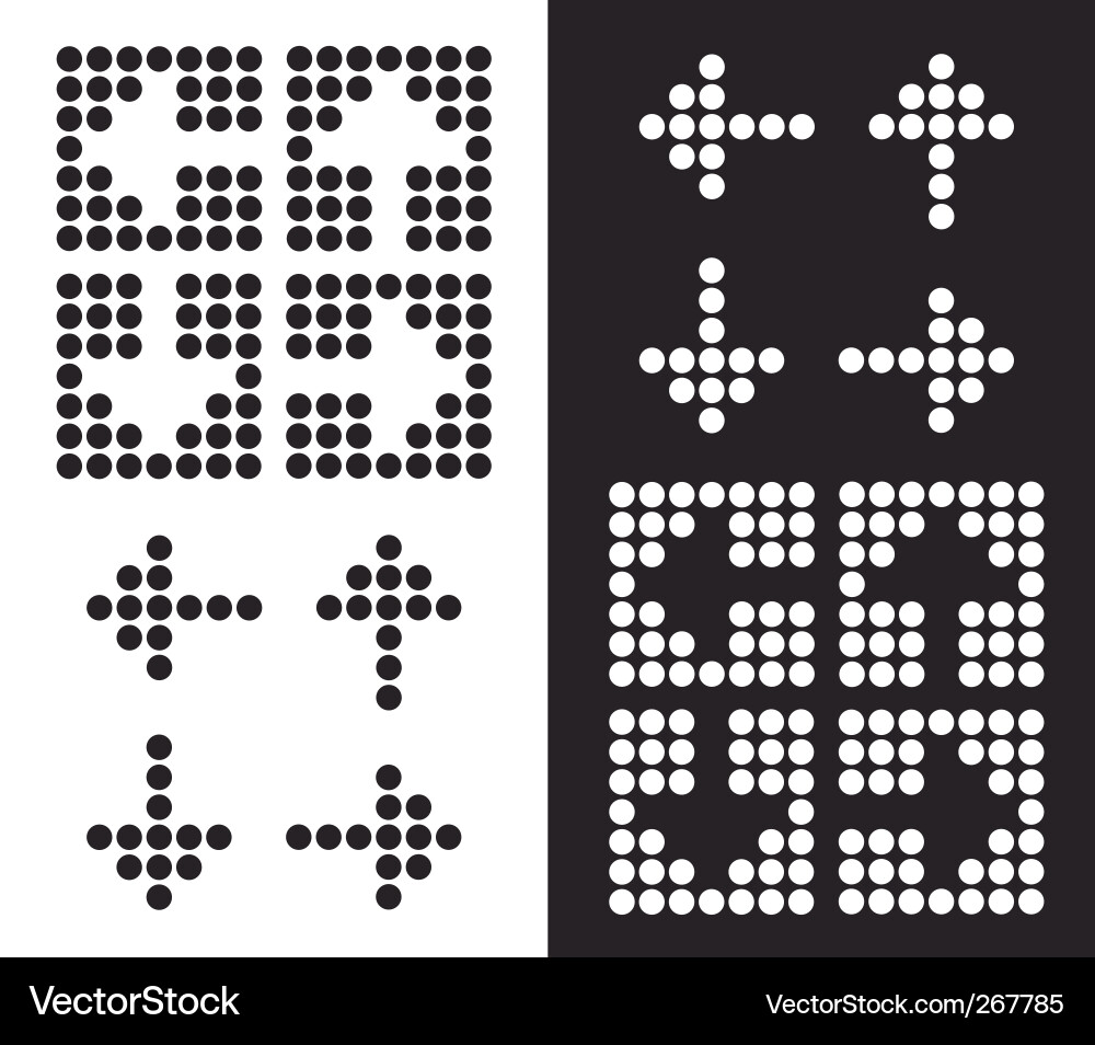 Rounded Dot Arrow Icon Vector Image