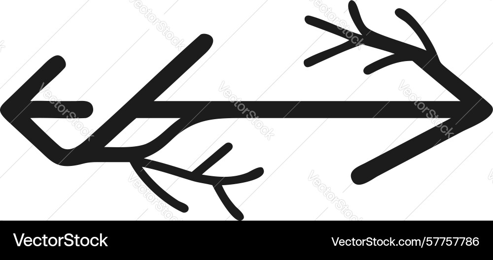 Abstract branch arrow icon design generative ai vector image