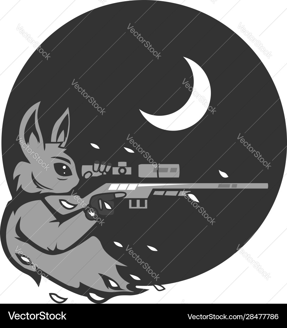 Moon Kaninchen Marker Scharfschütze für Gamer Spiele Moon Kaninchen Marker Scharfschütze für Gamer Spiele vektorbild