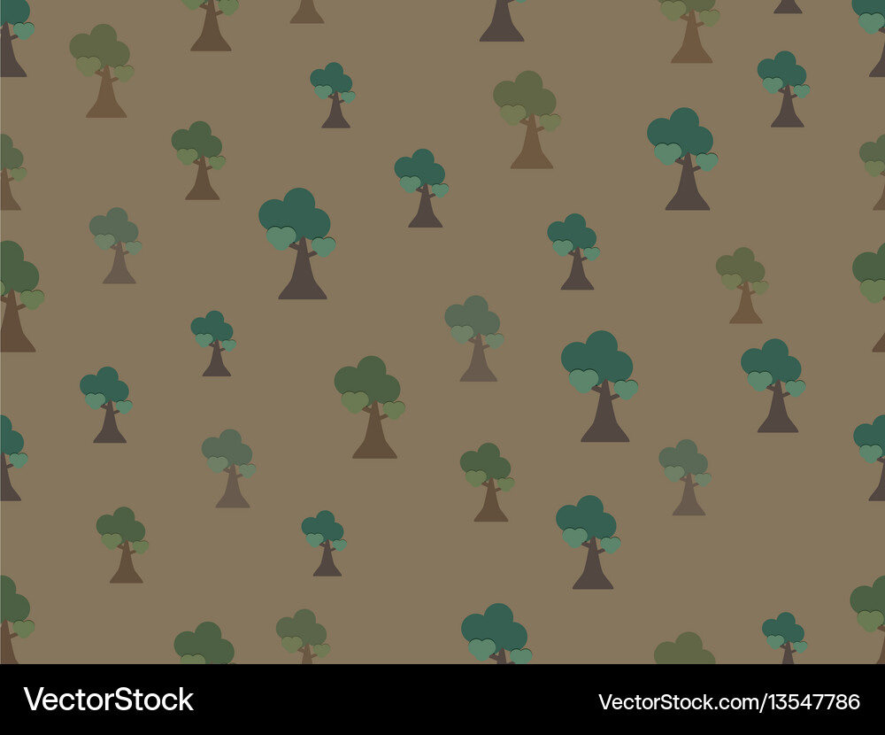 Seamless tree background pattern Vector Image