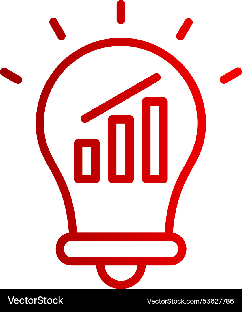 Startup idea line gradient icon Vector Image
