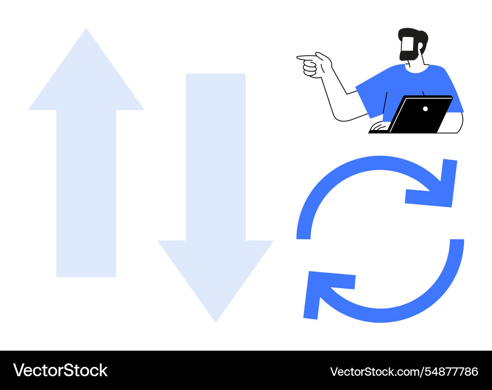 Workflow optimization and continuous improvement Workflow optimization and continuous improvement vector image