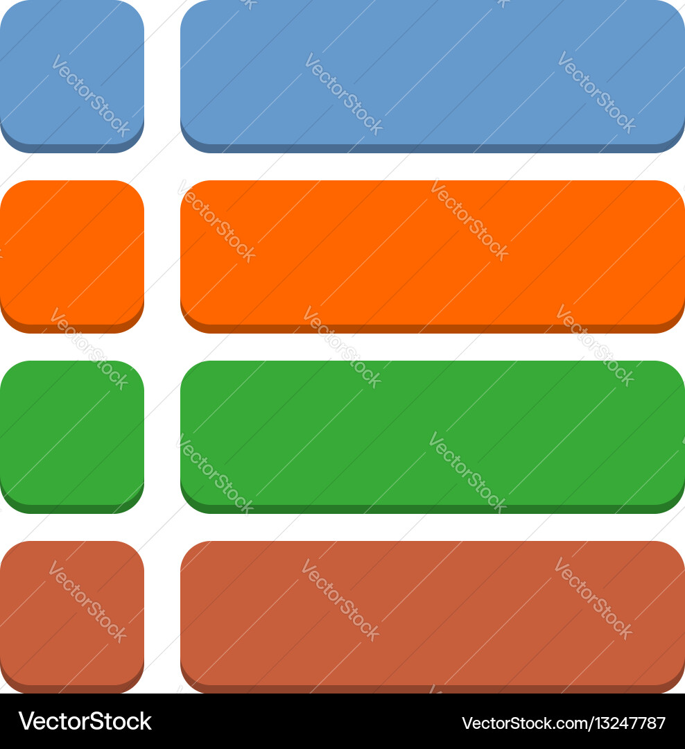 Flat blank icon empty internet color button vector image