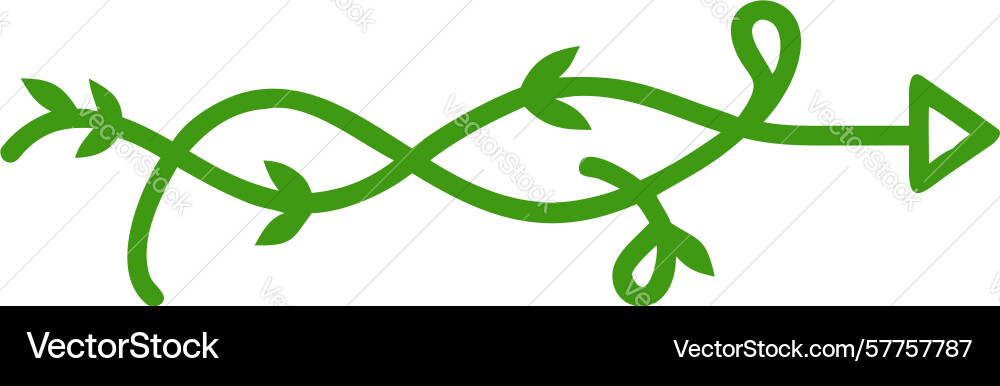 Looping vine arrow icon design generative ai vector image