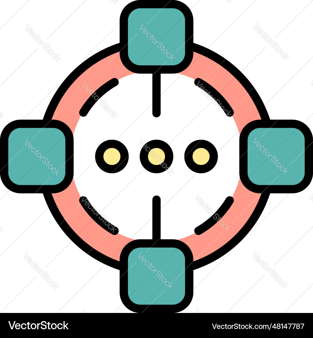 Scheme software icon flat Scheme software icon flat vector image