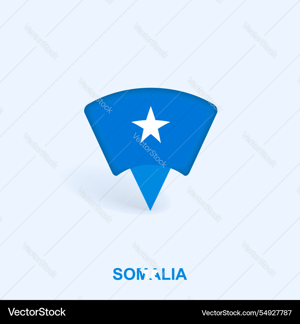 Somalia Flaggenplaner Design mit Schatten Somalia Flaggenplaner Design mit Schatten vektorbild