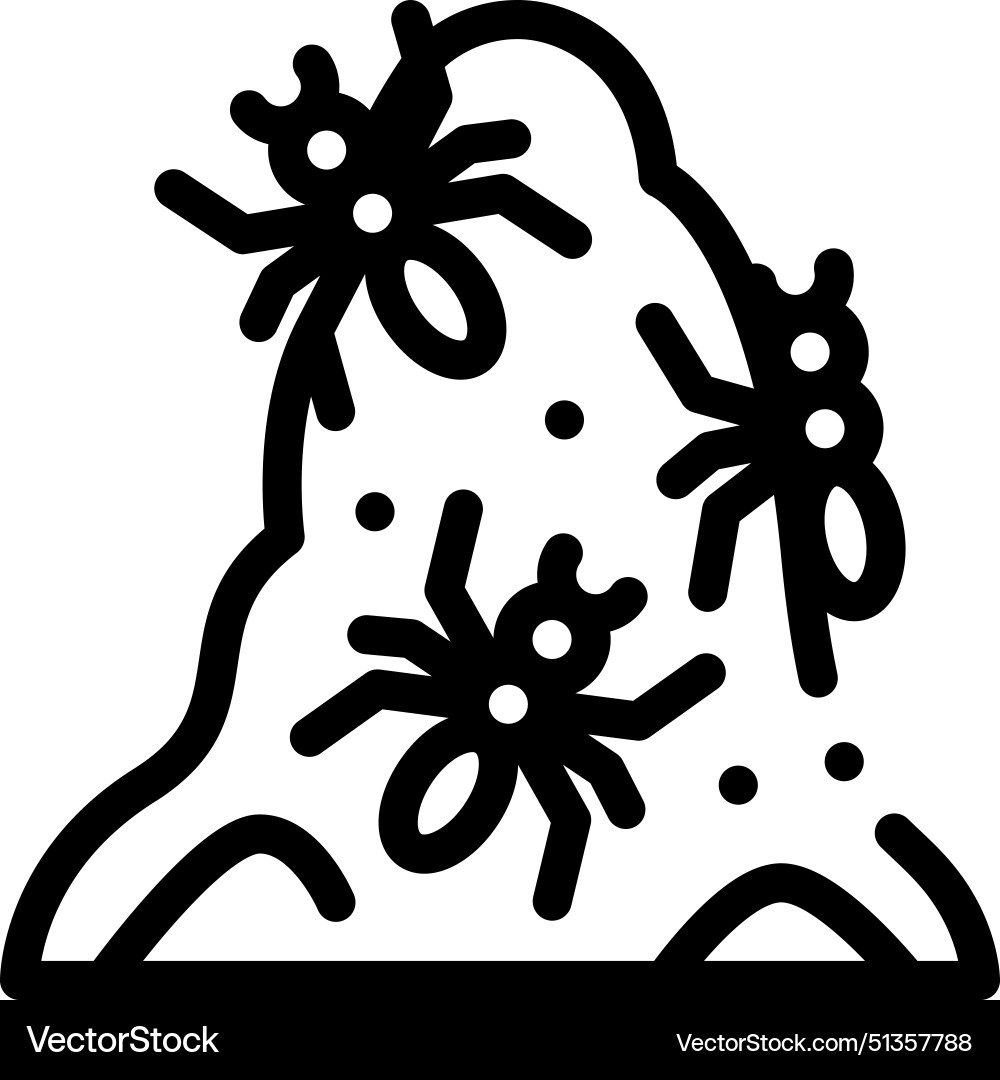 Anthill icon thin linear style design isolated Anthill icon thin linear style design isolated vector image