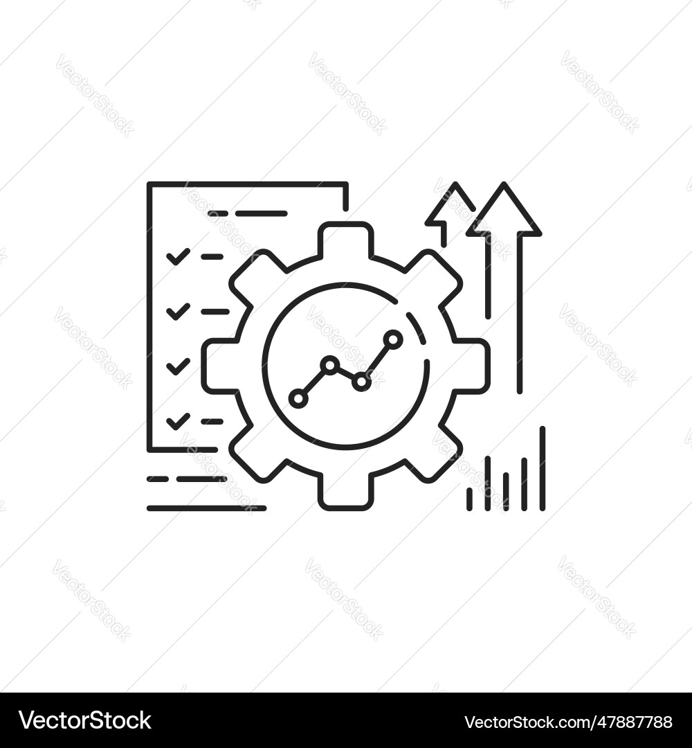 Automatisierung oder Implementierung von Icon mit dünnem Getriebe Automatisierung oder Implementierung von Icon mit dünnem Getriebe vektorbild