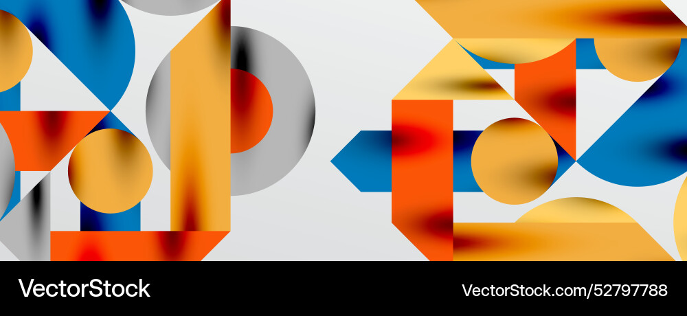 Circles and shadows colorful round elements Vector Image