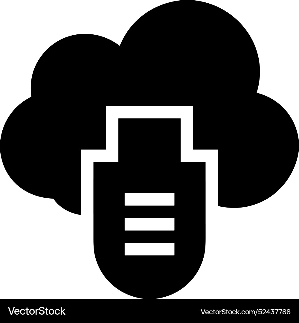 Cloud storage icon symbol image of the database Vector Image