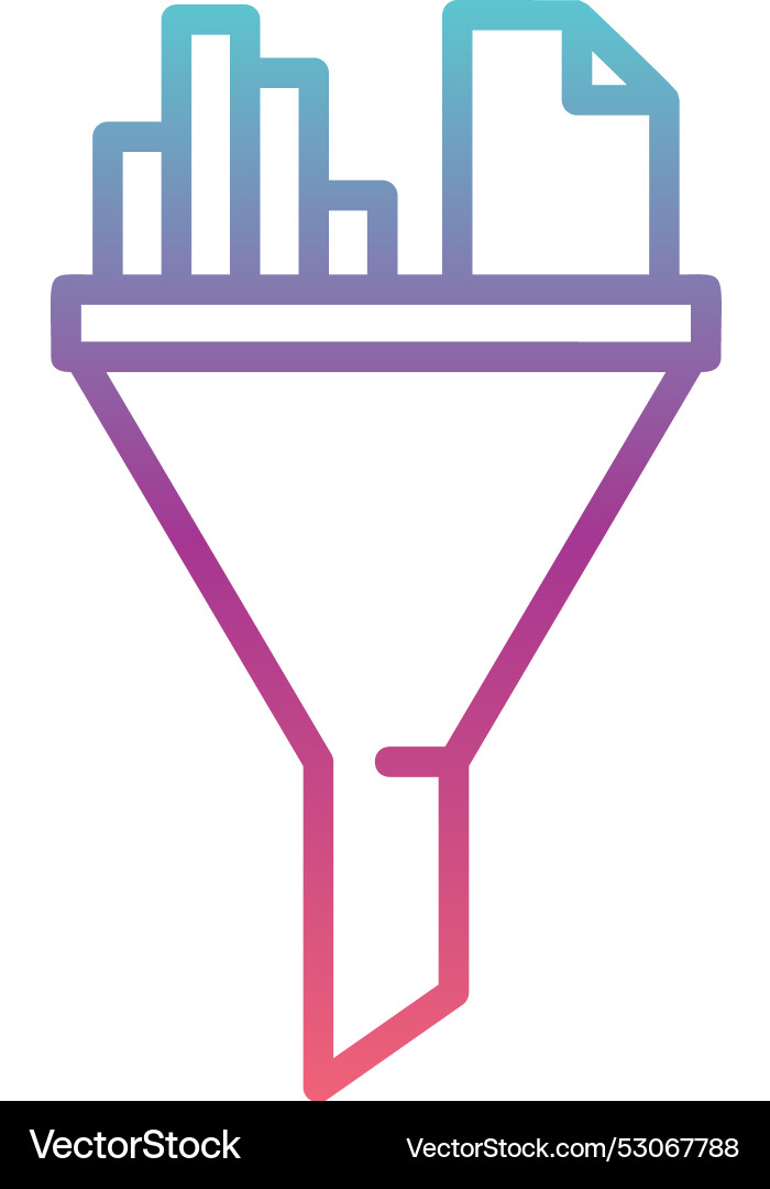 Data filter line gradient design Vector Image