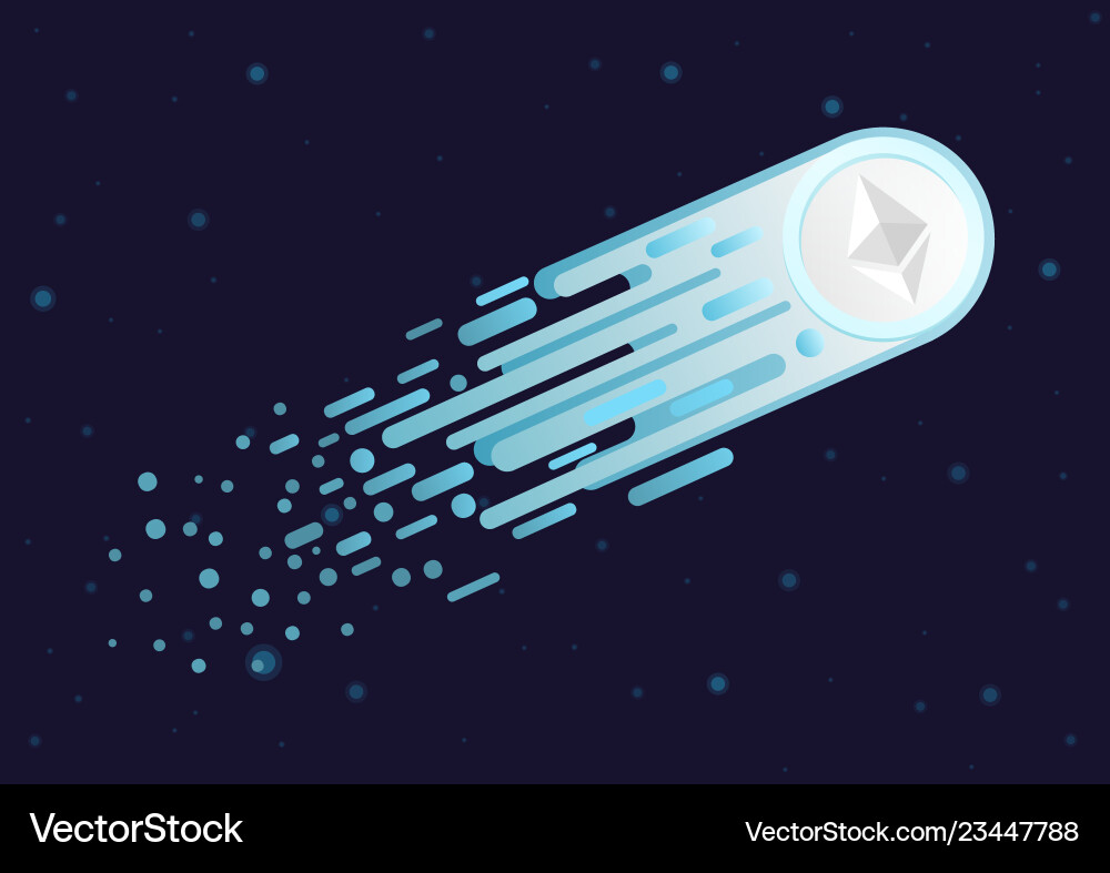 Ethereum Comet Crypto Vector Image