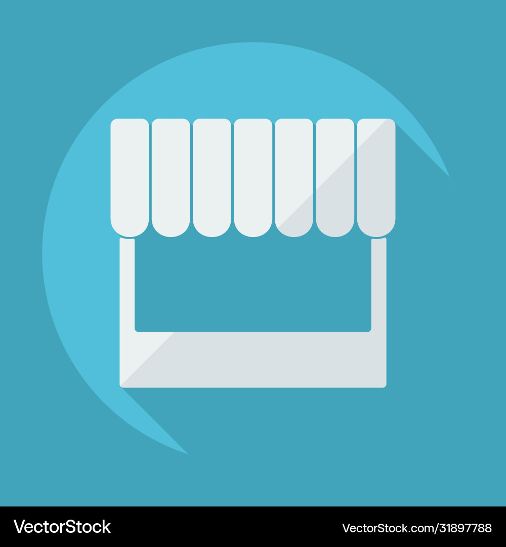 Flat modern design with shadow stall Flat modern design with shadow stall vector image