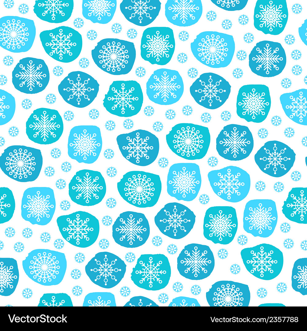 Seamless pattern of snowflakes Vector Image