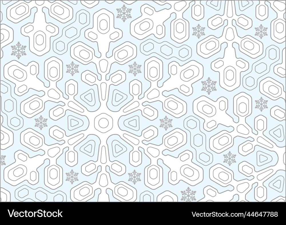 Snowflake line pattern layered winter season Snowflake line pattern layered winter season vector image