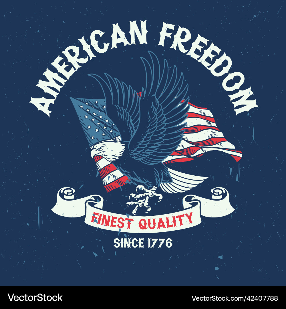 Vintage American Eagle T-Shirt Vector Image
