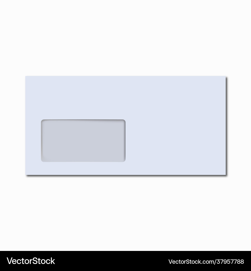 White Envelope with Transparent Window vector image