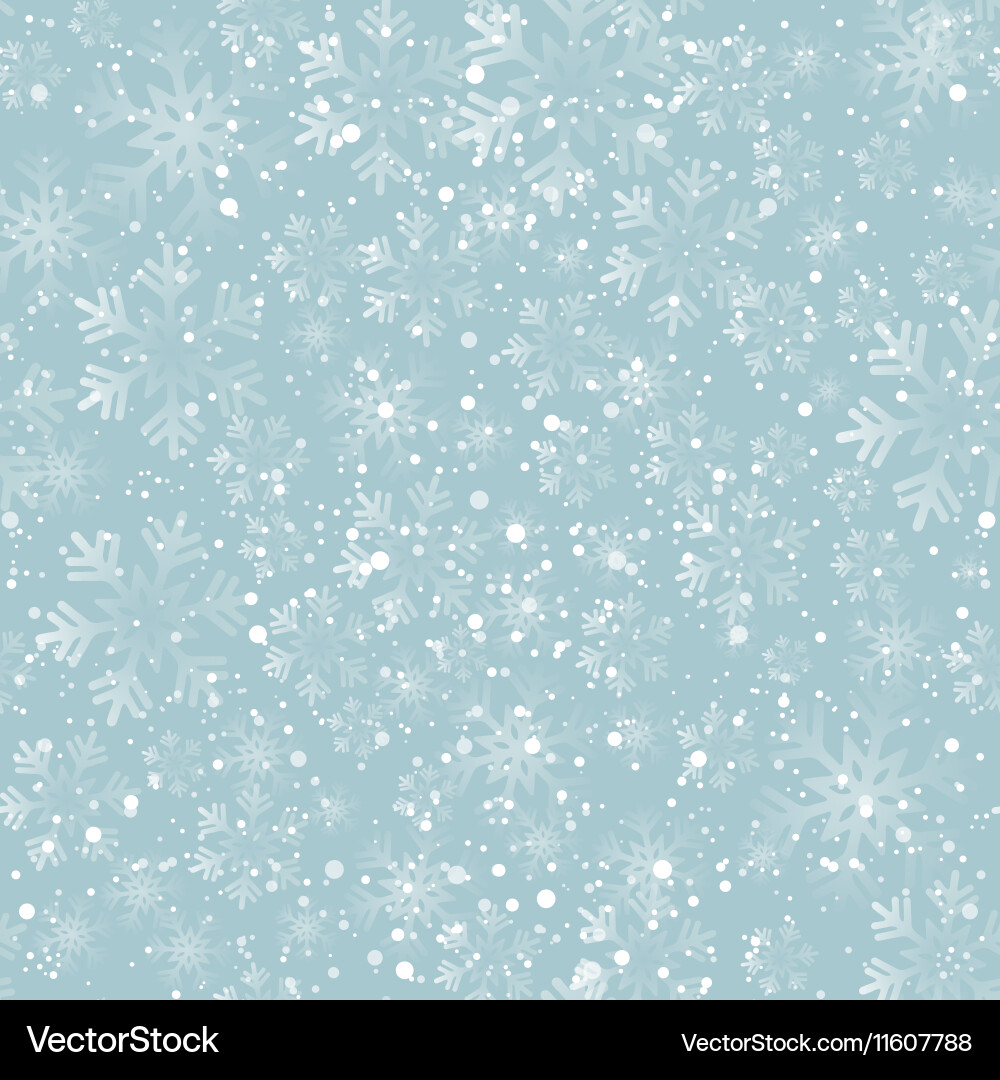 Winter Snowflake Seamless Pattern vector image