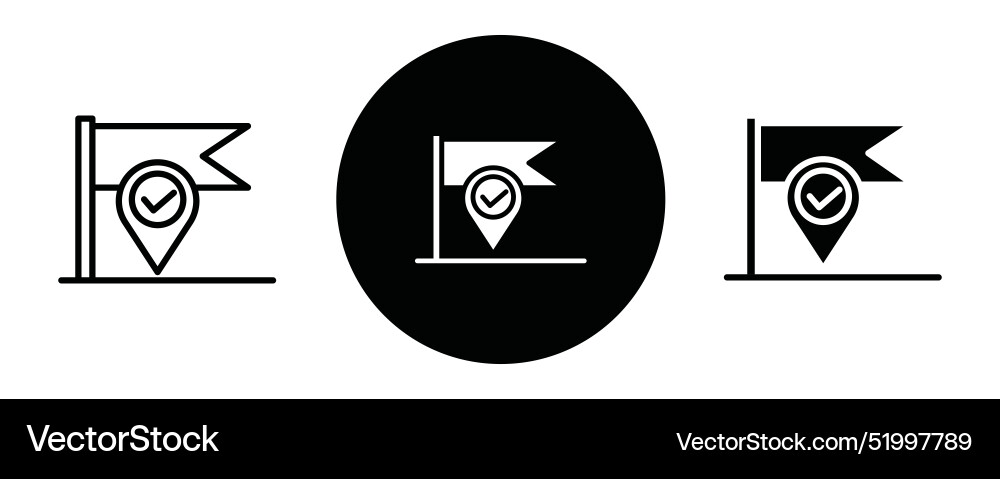 Checkpoint outline icon collection or set vector image