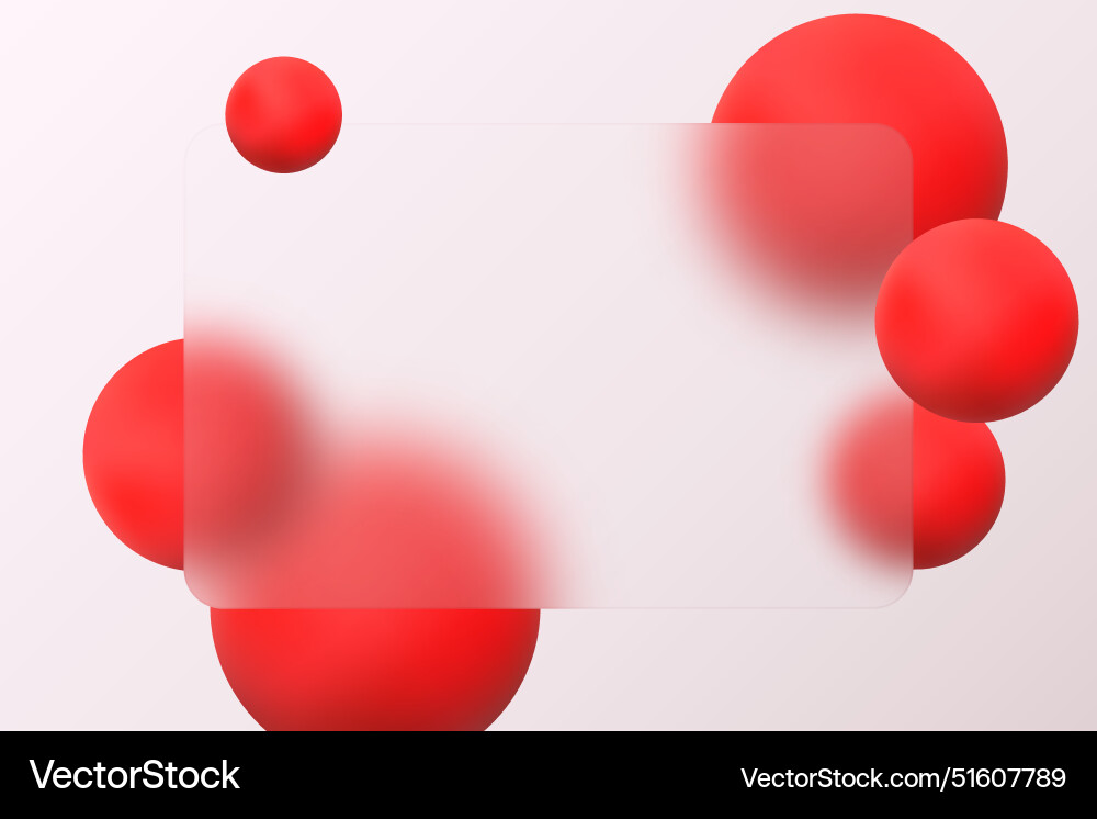Glass morphism landing page with rectangular frame Glass morphism landing page with rectangular frame vector image