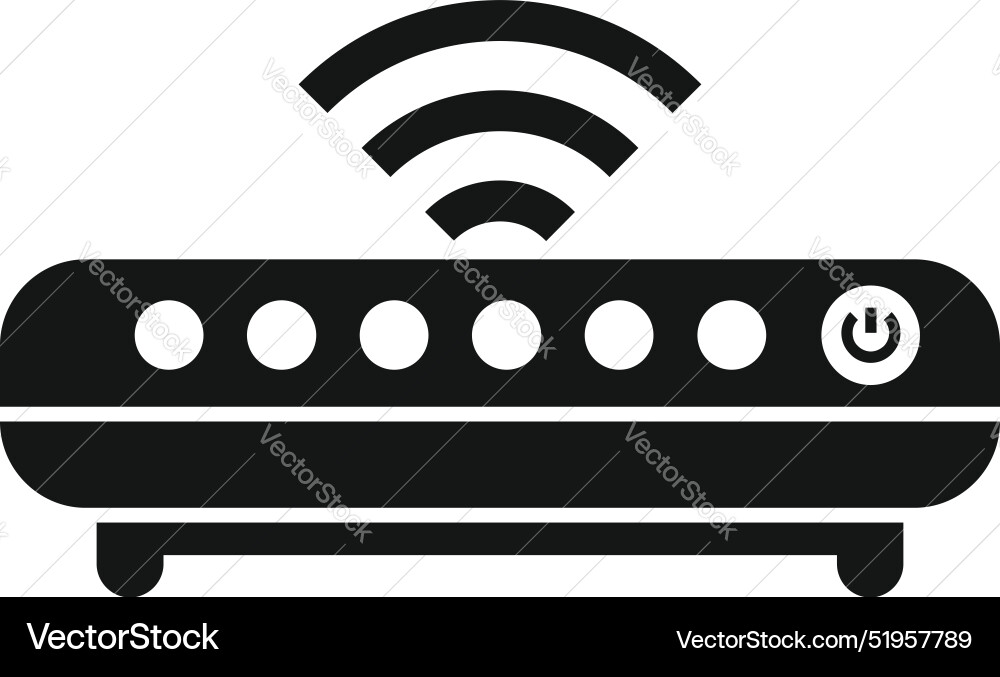 Wireless router providing strong wifi signal Wireless router providing strong wifi signal vector image