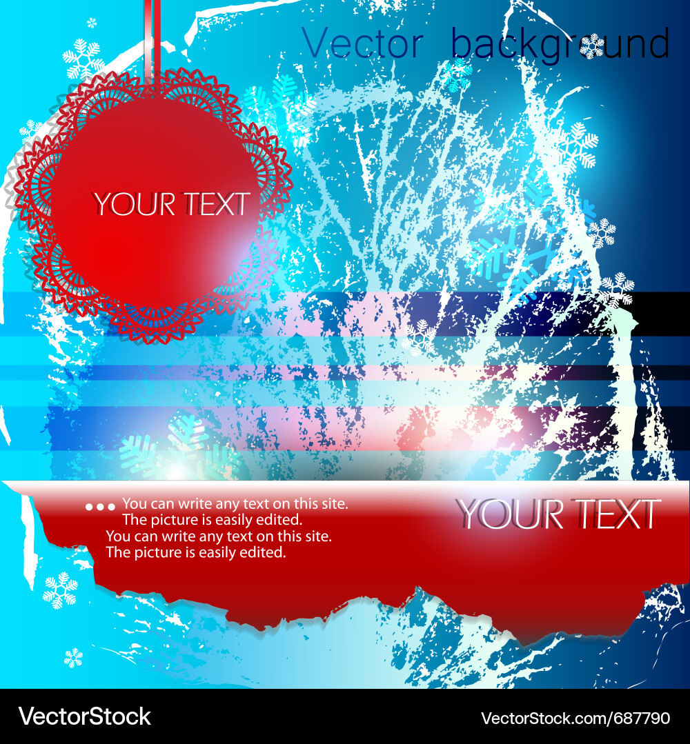 Abstract winter background with space for text Vector Image