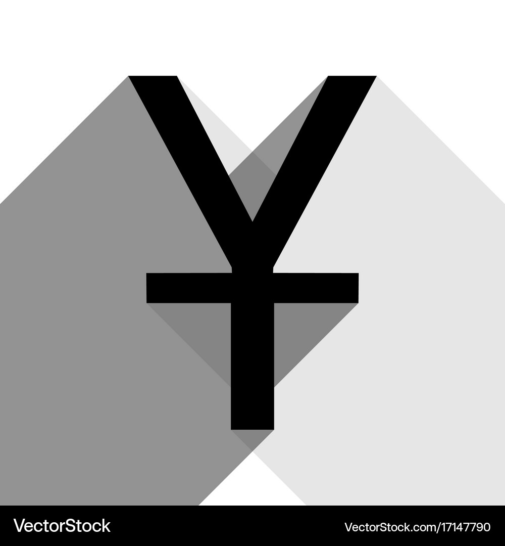 Chinese yuan sign black icon with two – Royalty-Free Vector | VectorStock